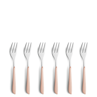 PRISMA Kuchengabel Set 6-teilig apricot