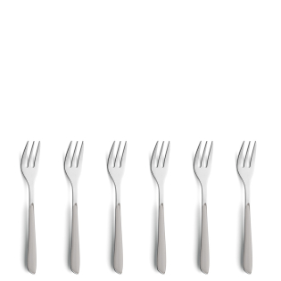 light grey [product_cutlery_type] [product_knife_type] 18/0-ABS PRISMA Kuchengabel Set 6-teilig hellgrau 