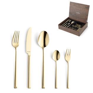 METROPOLE Cutlery Set 24-pieces PVD champagne