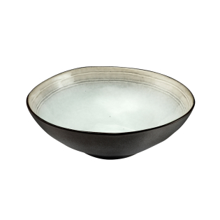 SHADOW NACRE Salad bowl grey, white 2 Stück