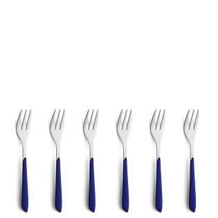 PRISMA Kuchengabel Set 6-teilig indigoblau