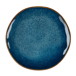 VERTIGO DENIM Speiseteller blau,braun 6 Stück