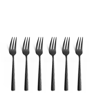 FELICITY Kuchengabel Set 6-teilig PVD schwarz