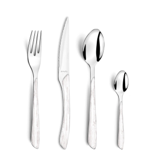ECLAT NATURE Besteckset 24-teilig weiß
