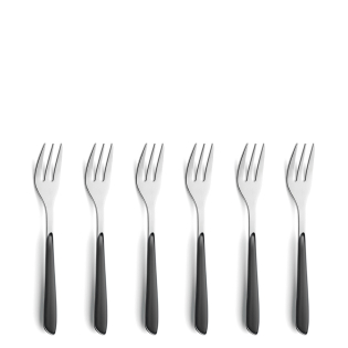 PRISMA Kuchengabel Set 6-teilig schiefergrau