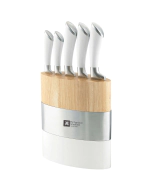  [product_cutlery_type] [product_knife_type]  FUSION Messerblock 5-teilig bambus, weiß 