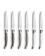 pearl [product_cutlery_type] [product_knife_type] 13/0 TRADITION Steakmesser Set 6-teilig perle, pfeffer, taupe 